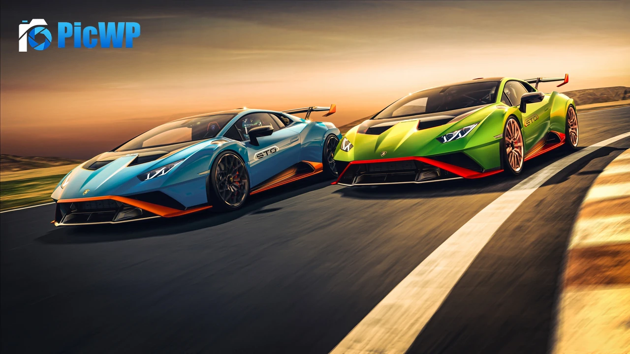 Lamborghini Huracán STO Race track 4K PC Wallpaper