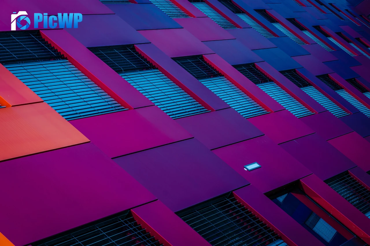 Purple Building Pattern 3K PC Wallpaper