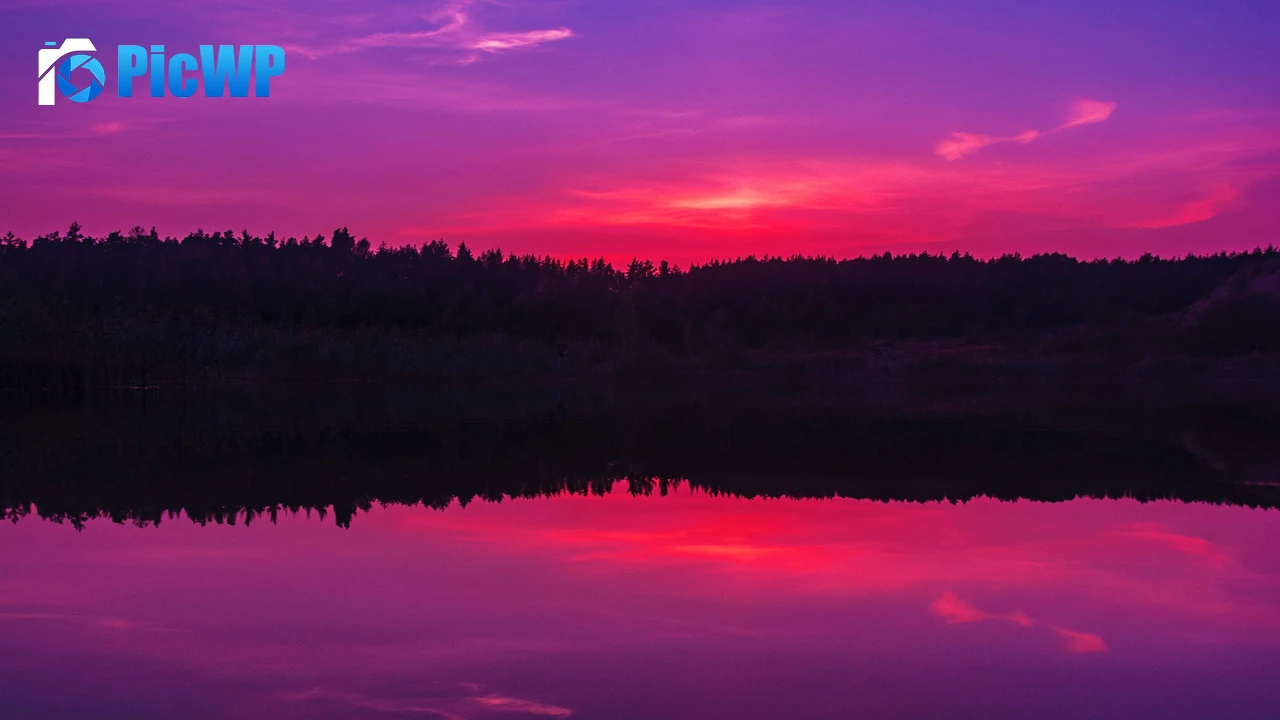 Purple sky Sunset 4K PC Wallpaper