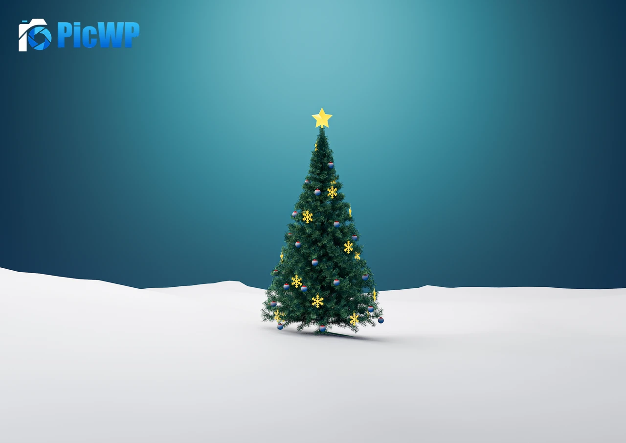 Christmas tree Minimalist 4K PC Wallpaper