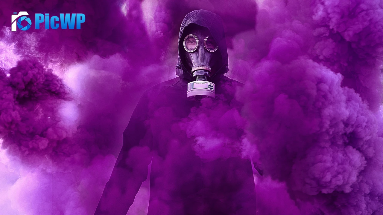 Gas mask Smoke 4K PC Wallpaper