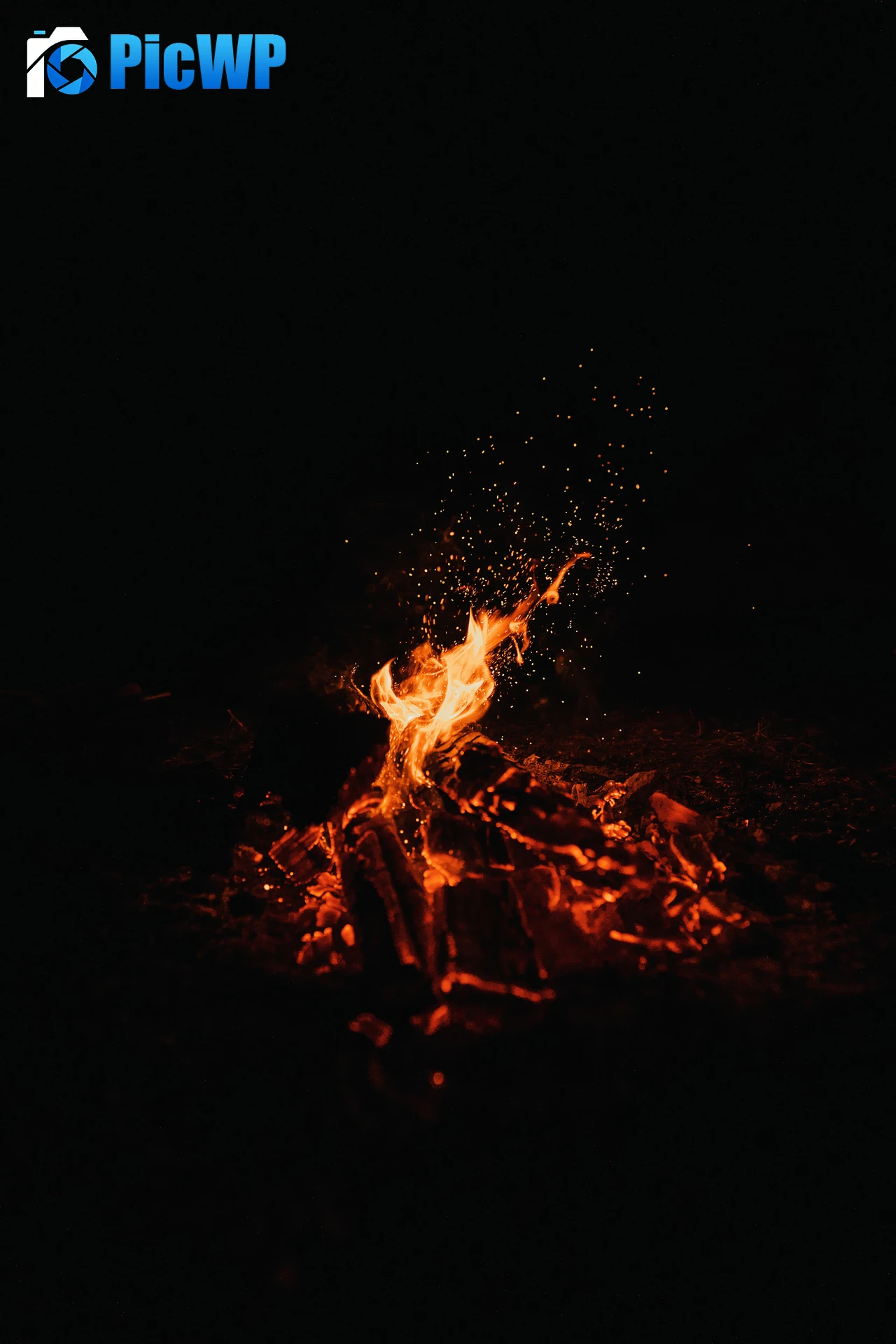 Bonfire Dark 5K Mobile Wallpaper