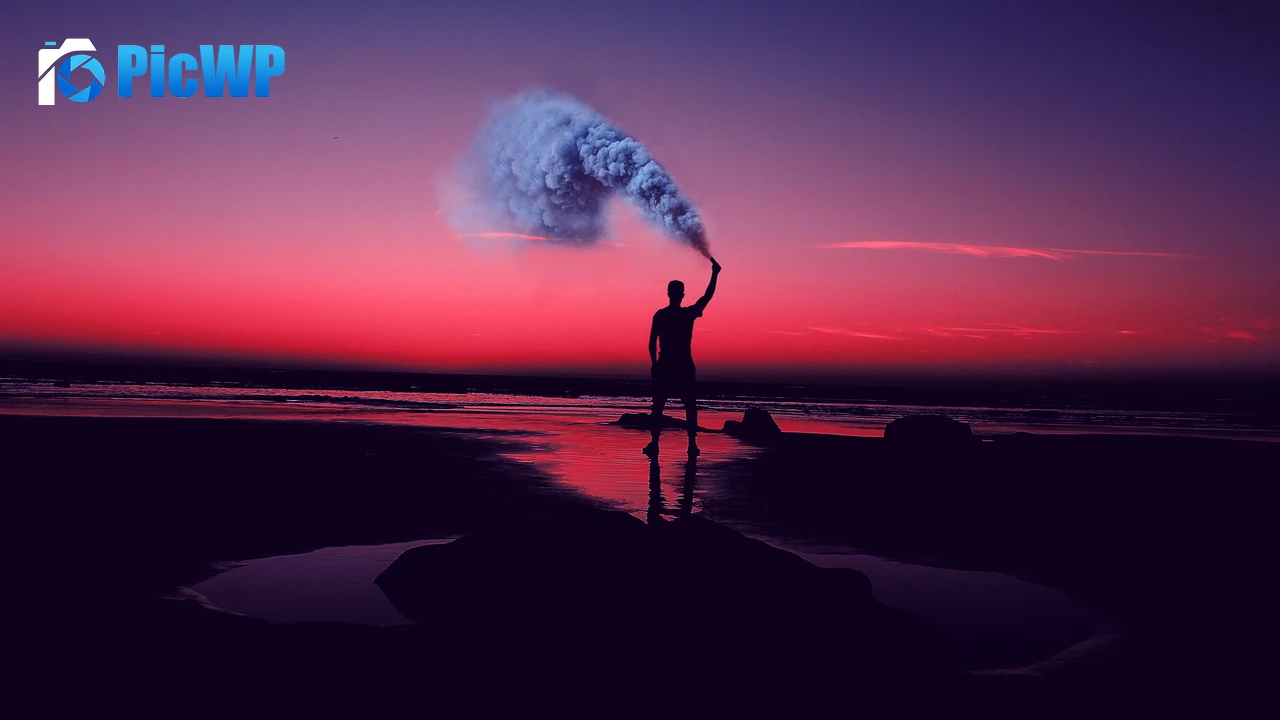Silhouette Seashore 4K PC Wallpaper