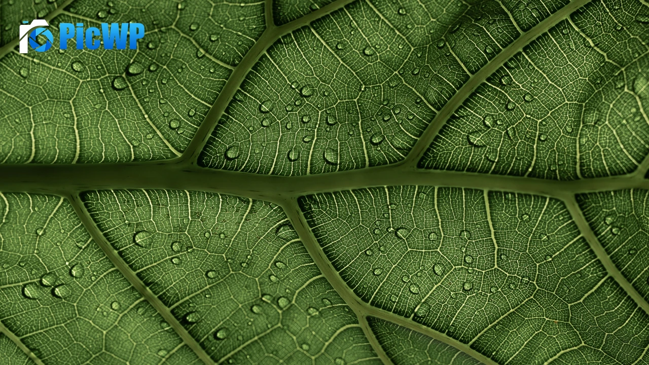 Green leaf Veins 4K PC Wallpaper