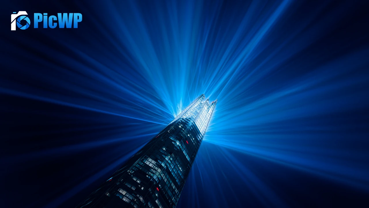 Skyscraper Illuminated 4K PC Wallpaper