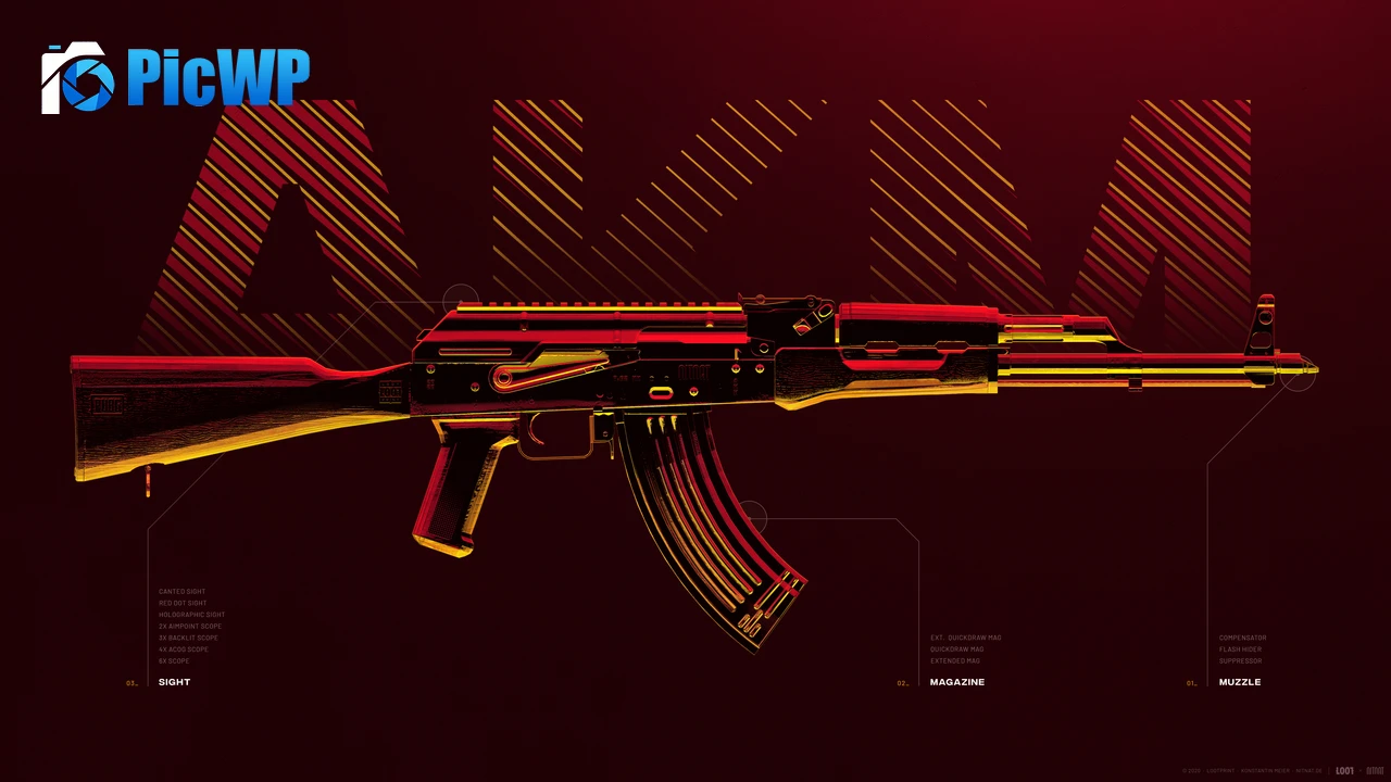 AKM Assault rifle 4K PC Wallpaper