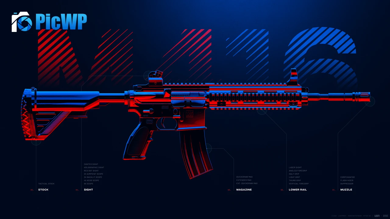 M416 Assault rifle 4K PC Wallpaper
