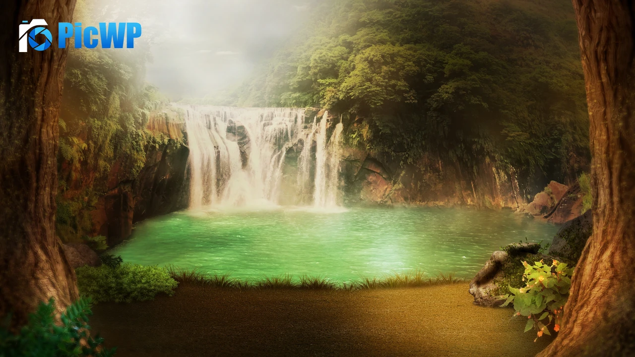 Surreal Waterfall 4K PC Wallpaper
