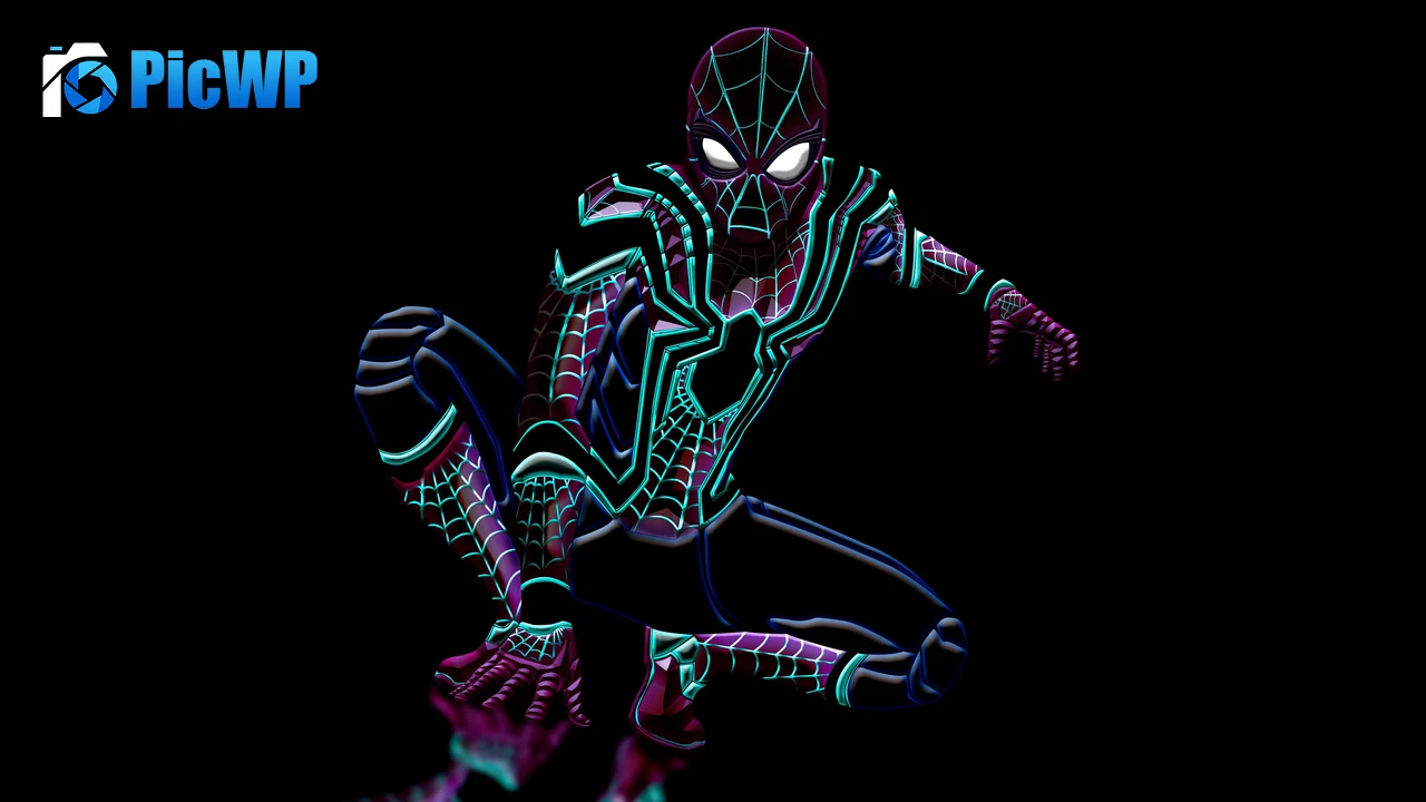 Spider-Man Neon art 4K PC Wallpaper