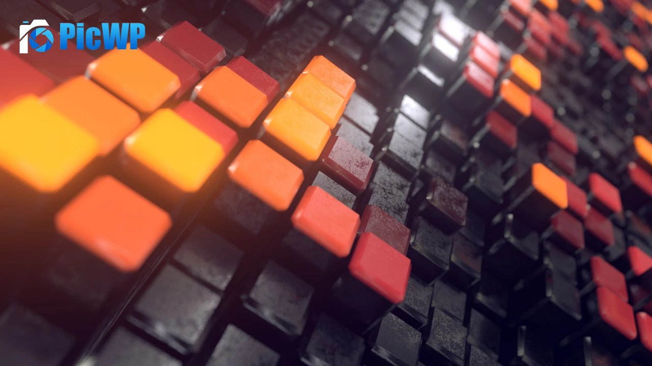 Squares 3D background 4K PC Wallpaper