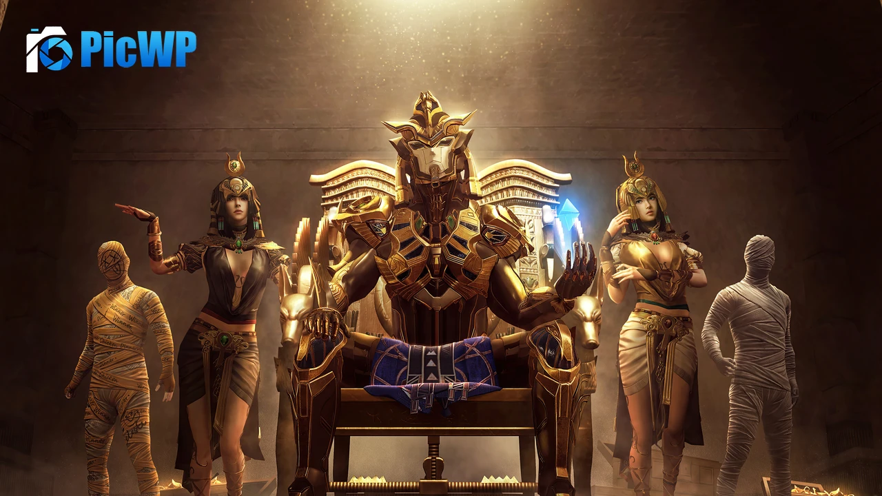 PUBG MOBILE Golden Pharaoh X-Suit 4K PC Wallpaper