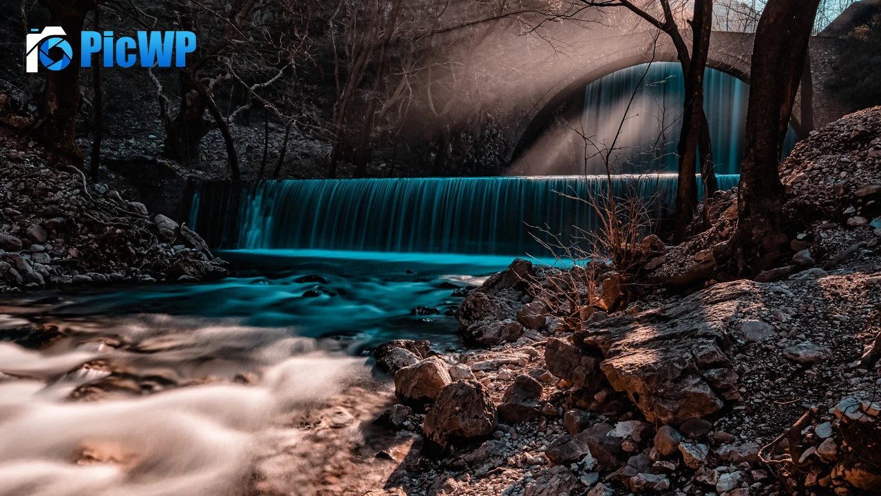 Waterfall Long exposure 4K PC Wallpaper