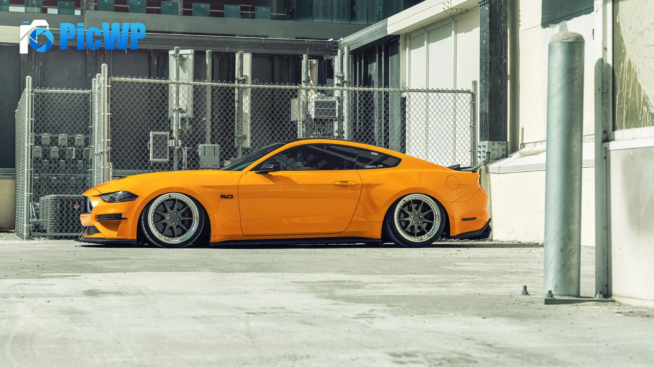 Ford Mustang Orange cars 4K PC Wallpaper