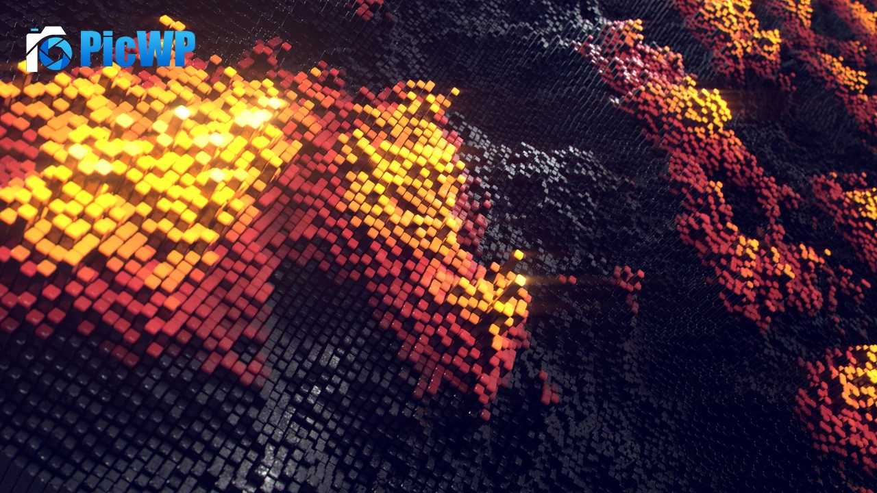 Squares Rays 4K PC Wallpaper