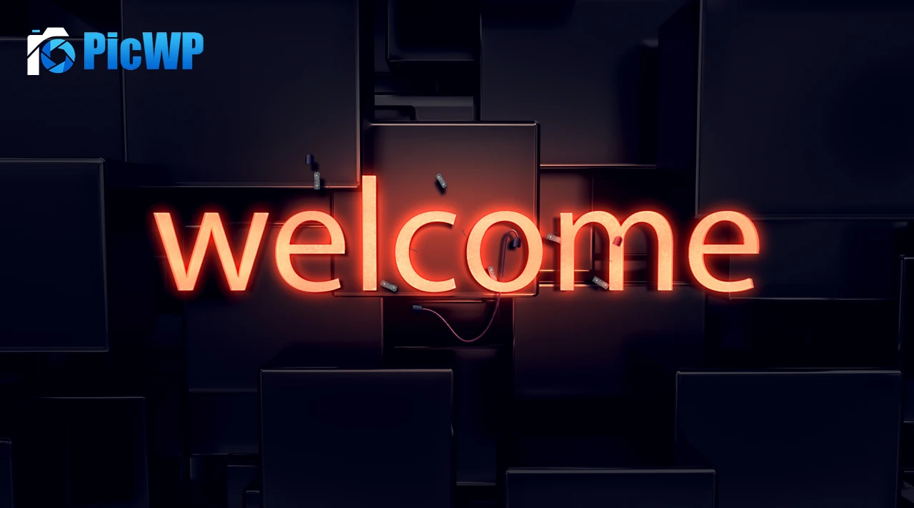 Welcome Neon glow 4K PC Wallpaper