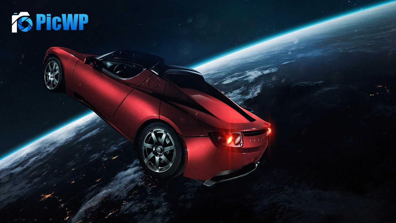 Elon Musk's Tesla Roadster Tesla in Space 4K PC Wallpaper