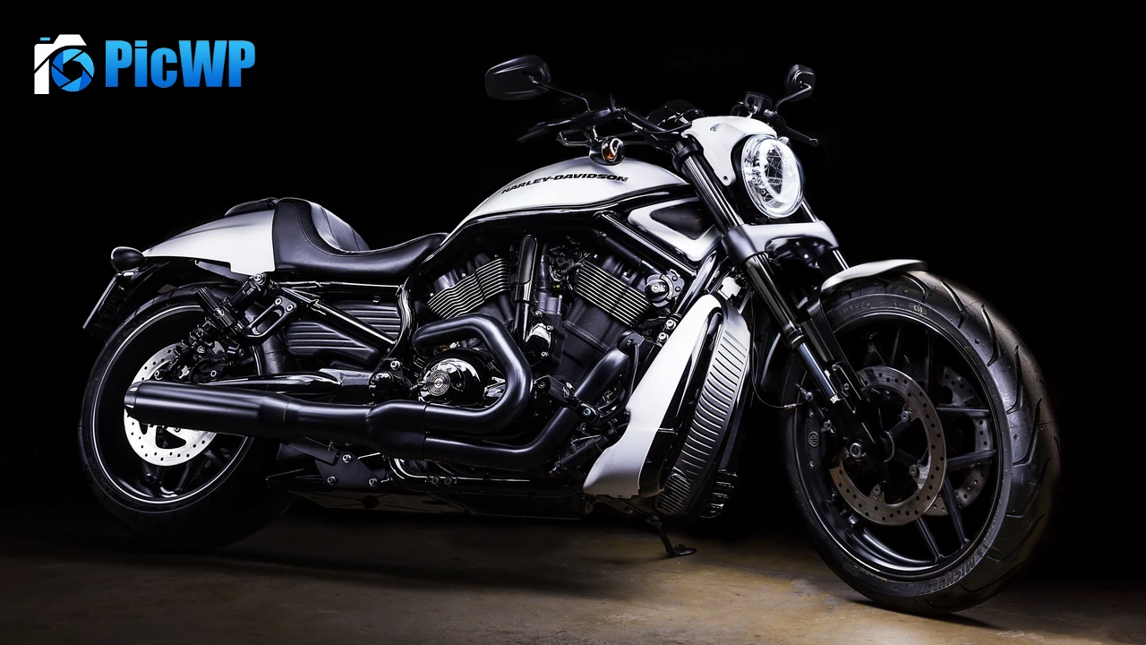 Harley-Davidson Black background 4K PC Wallpaper