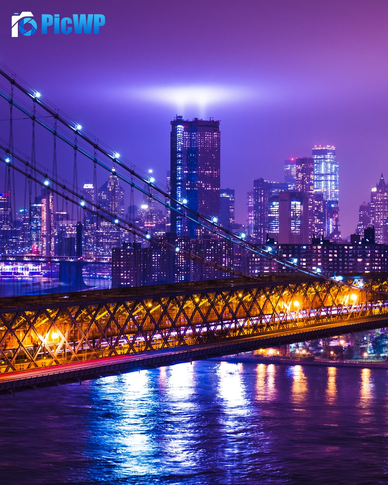 New York City Purple aesthetic 4K Mobile Wallpaper