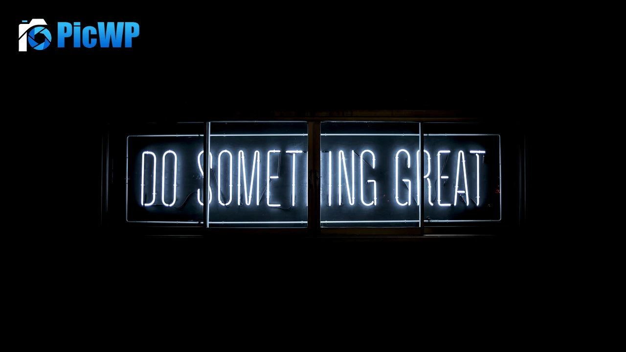 Do Something Great Neon glow 4K PC Wallpaper