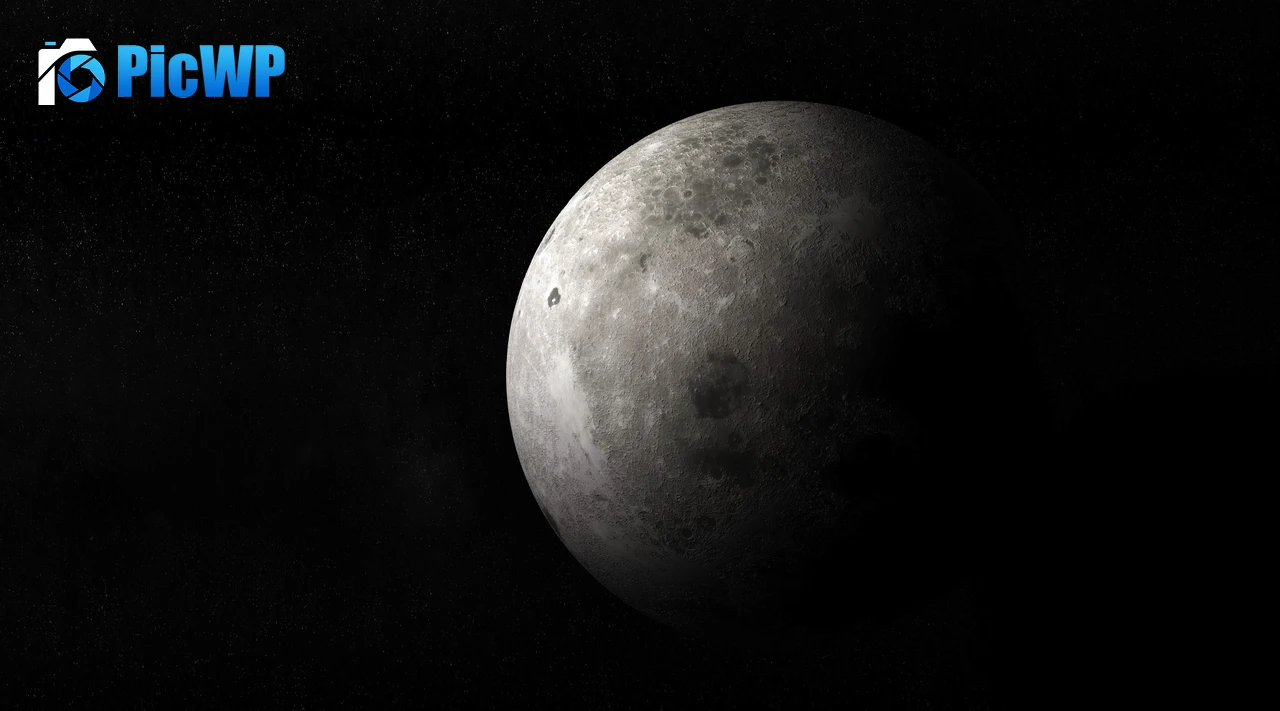 Moon Black background 4K PC Wallpaper