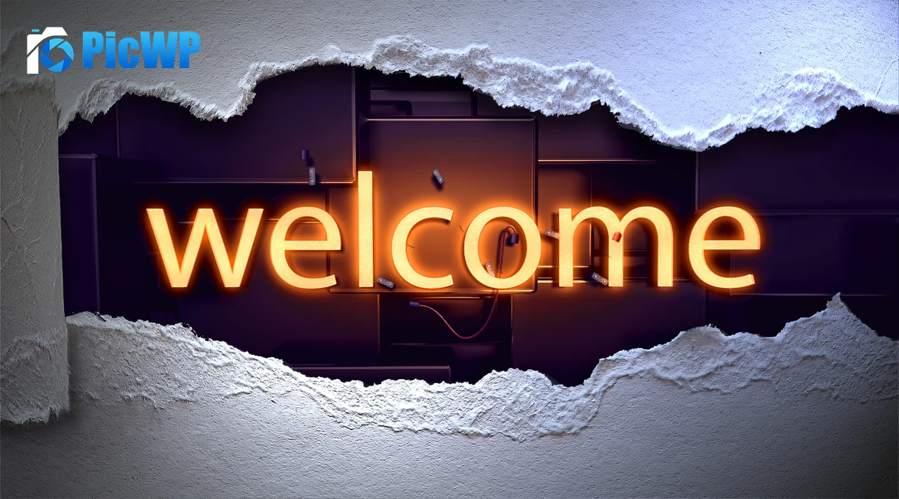 Neon light Welcome 4K PC Wallpaper