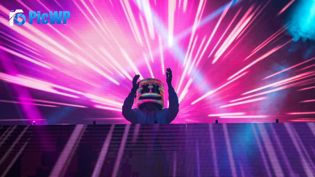 Marshmello Neon 4K PC Wallpaper