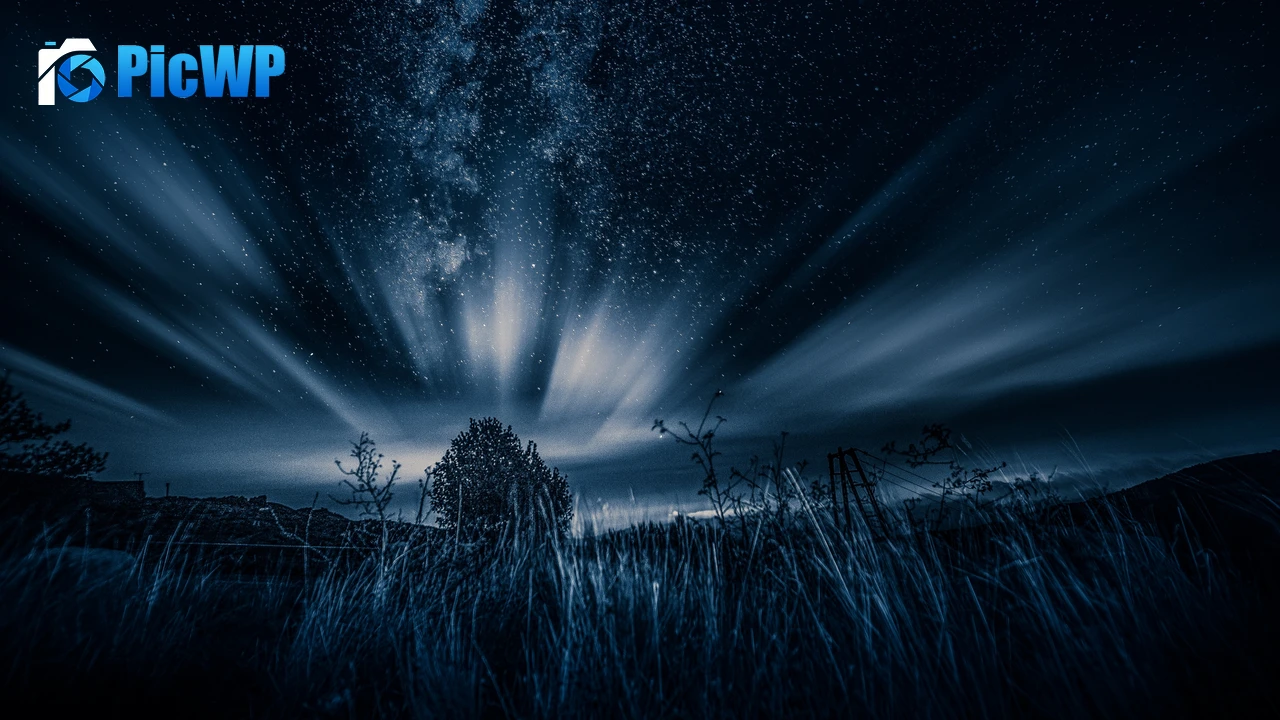 Starry sky Northern Lights 4K PC Wallpaper