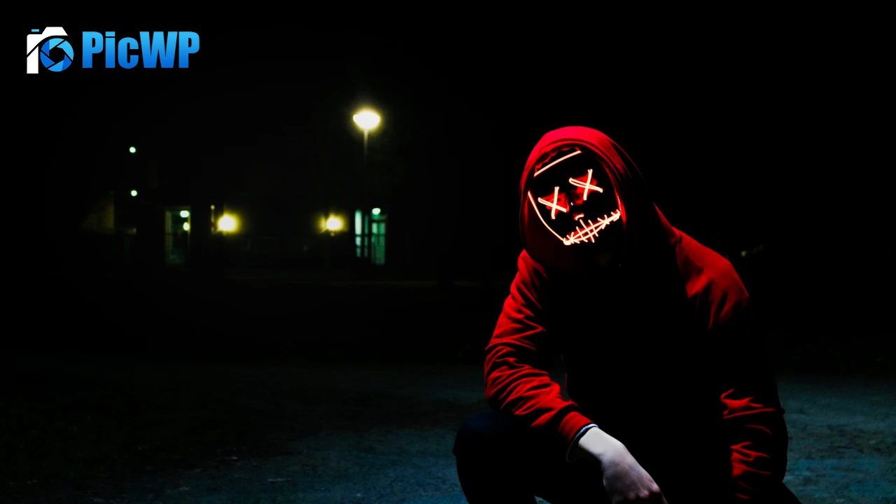 Man in LED mask Dope 4K PC Wallpaper