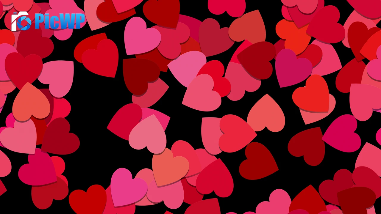Love hearts Red aesthetic 4K PC Wallpaper