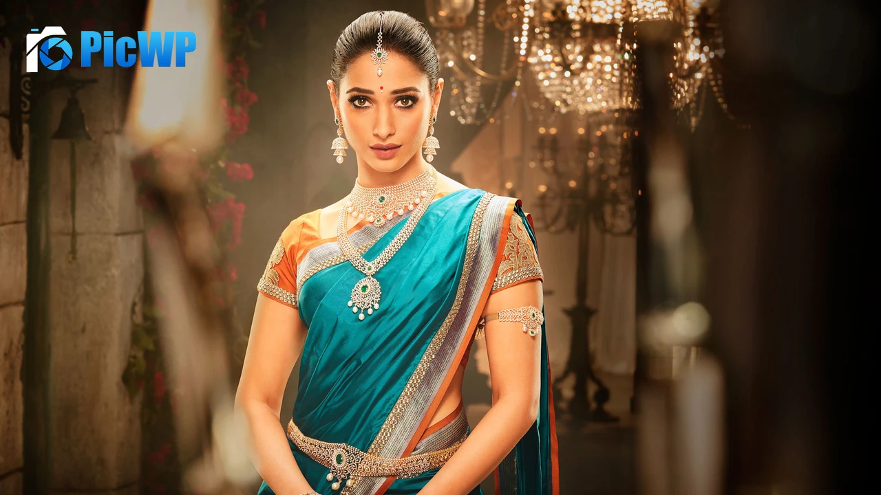 Tamanna Bhatia Traditional 4K PC Wallpaper