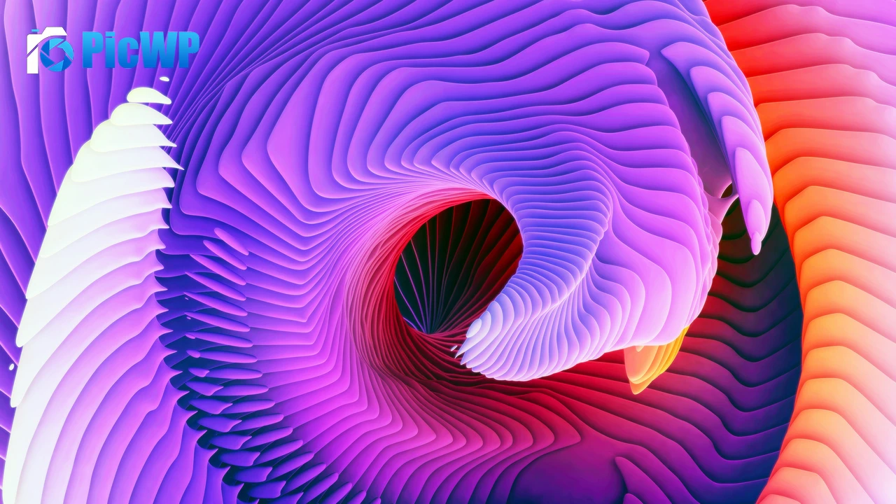 Symmetric Spiral 3K PC Wallpaper