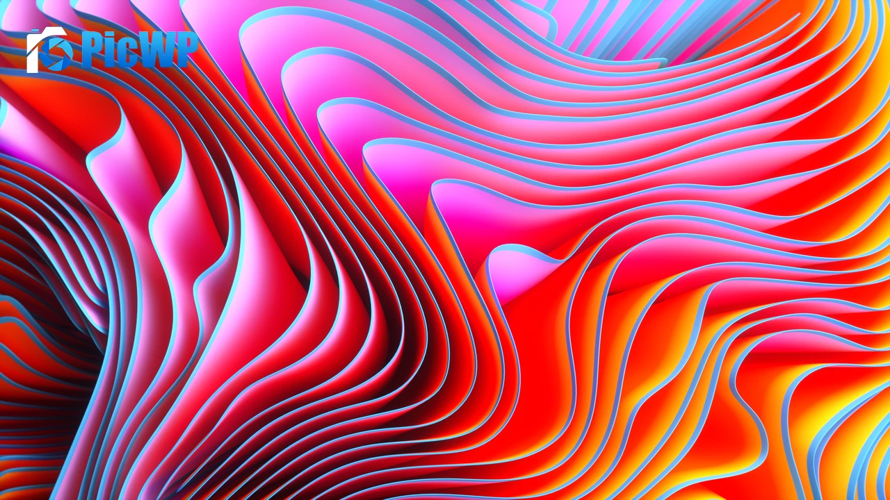 Twirls Colorful 4K PC Wallpaper