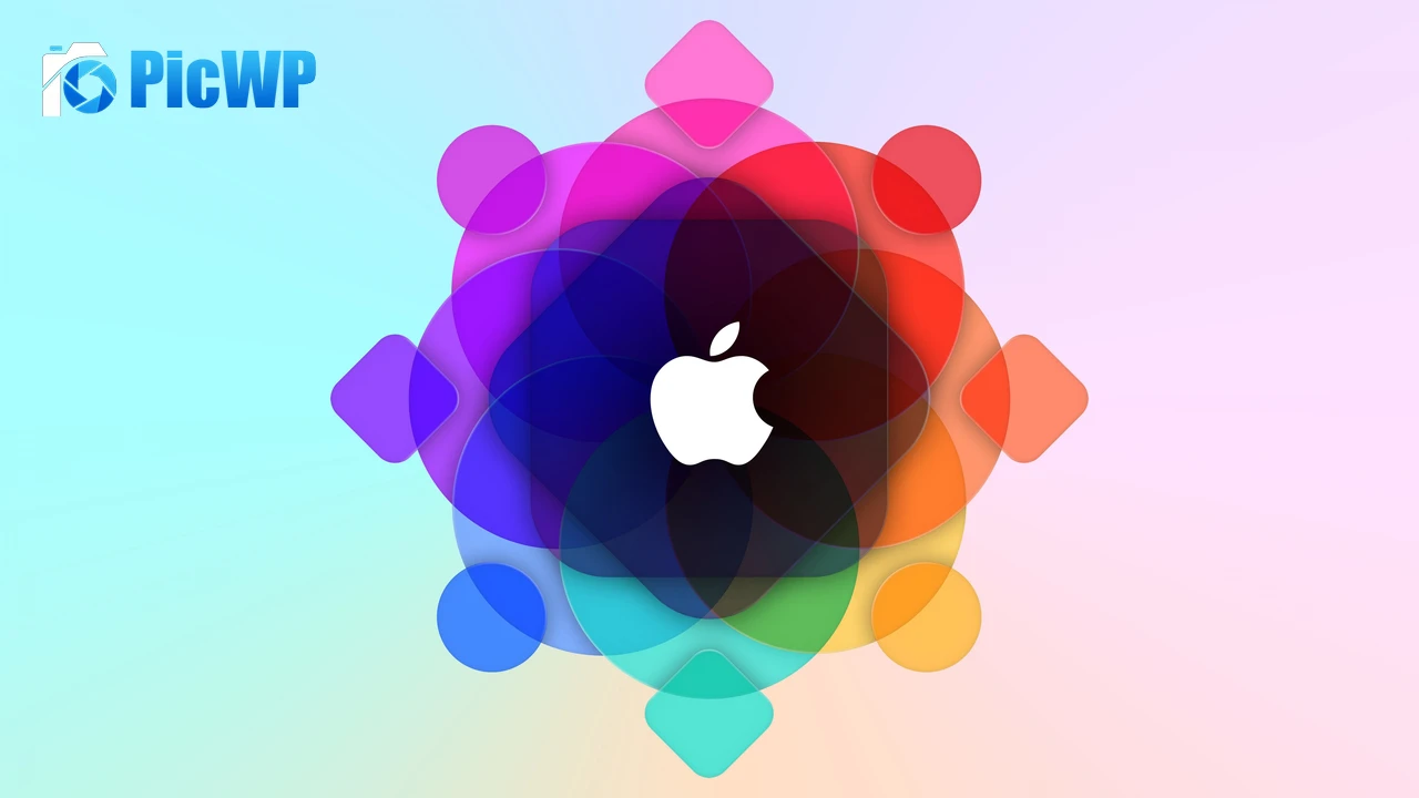 Apple logo WWDC 4K PC Wallpaper