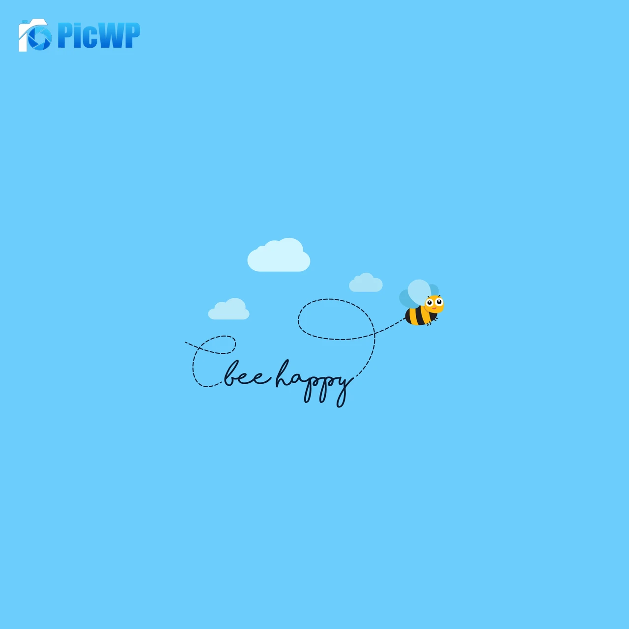 Bee happy Clear sky 3K Fold Wallpaper