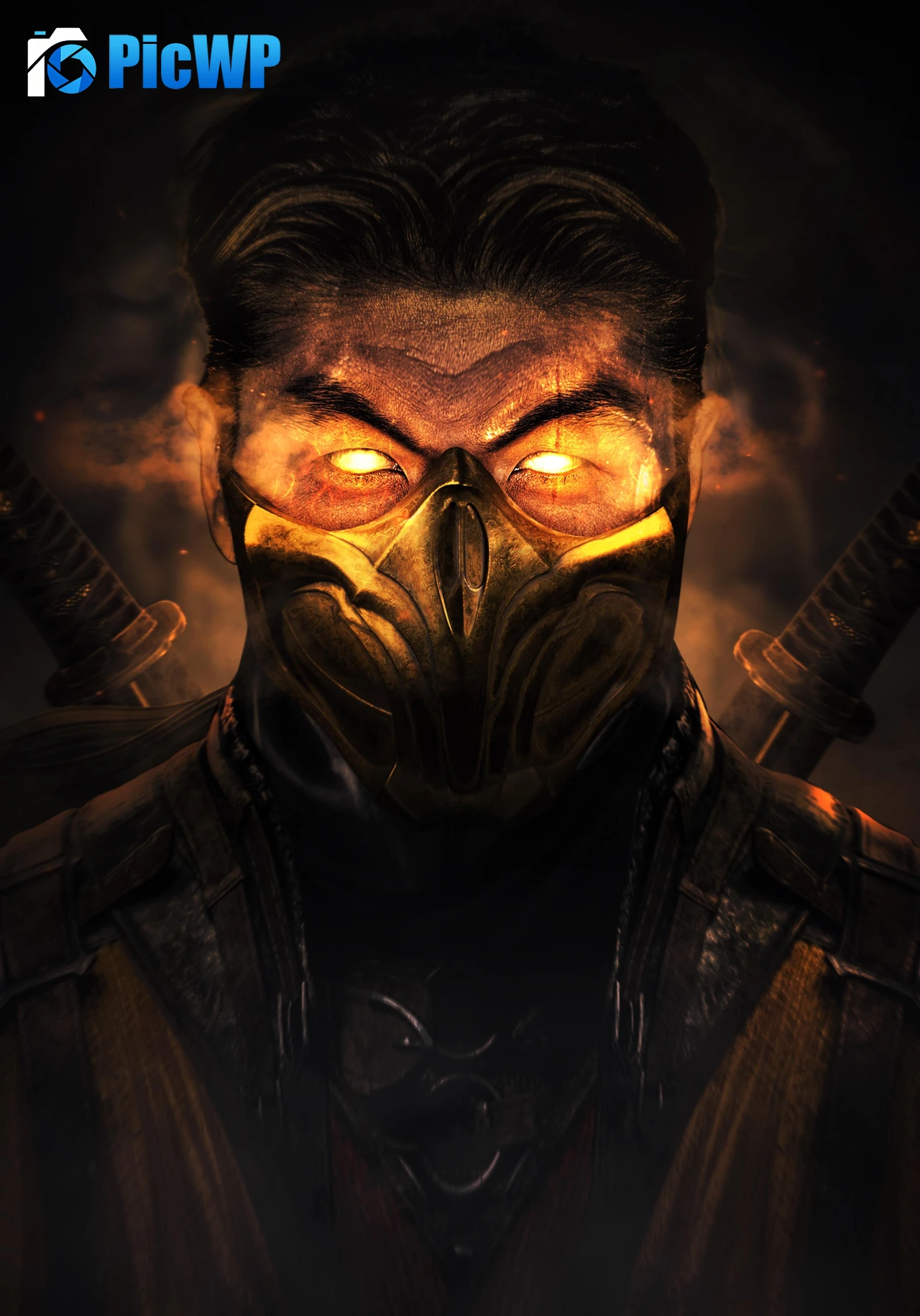 Scorpion in Mortal Kombat 11 iPhone 5K Mobile Wallpaper