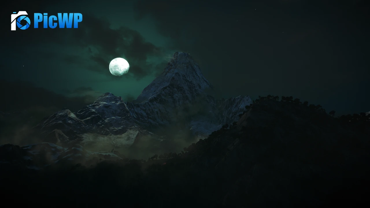 Night Moon 4K PC Wallpaper