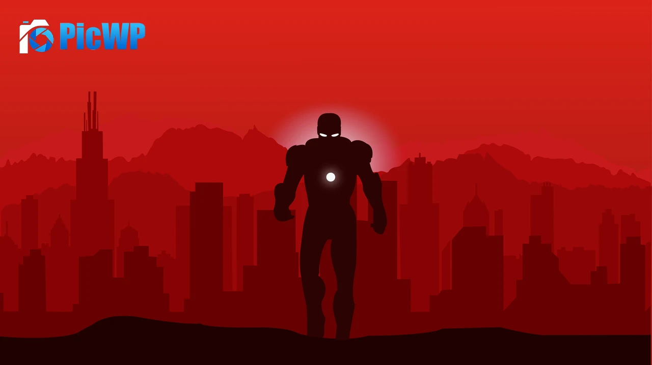 Iron Man Minimal art 4K PC Wallpaper