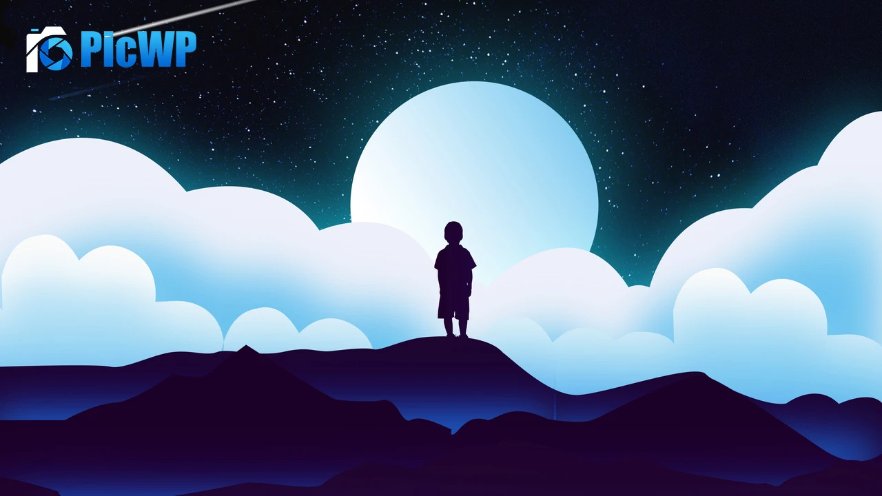 Boy Silhouette 4K PC Wallpaper
