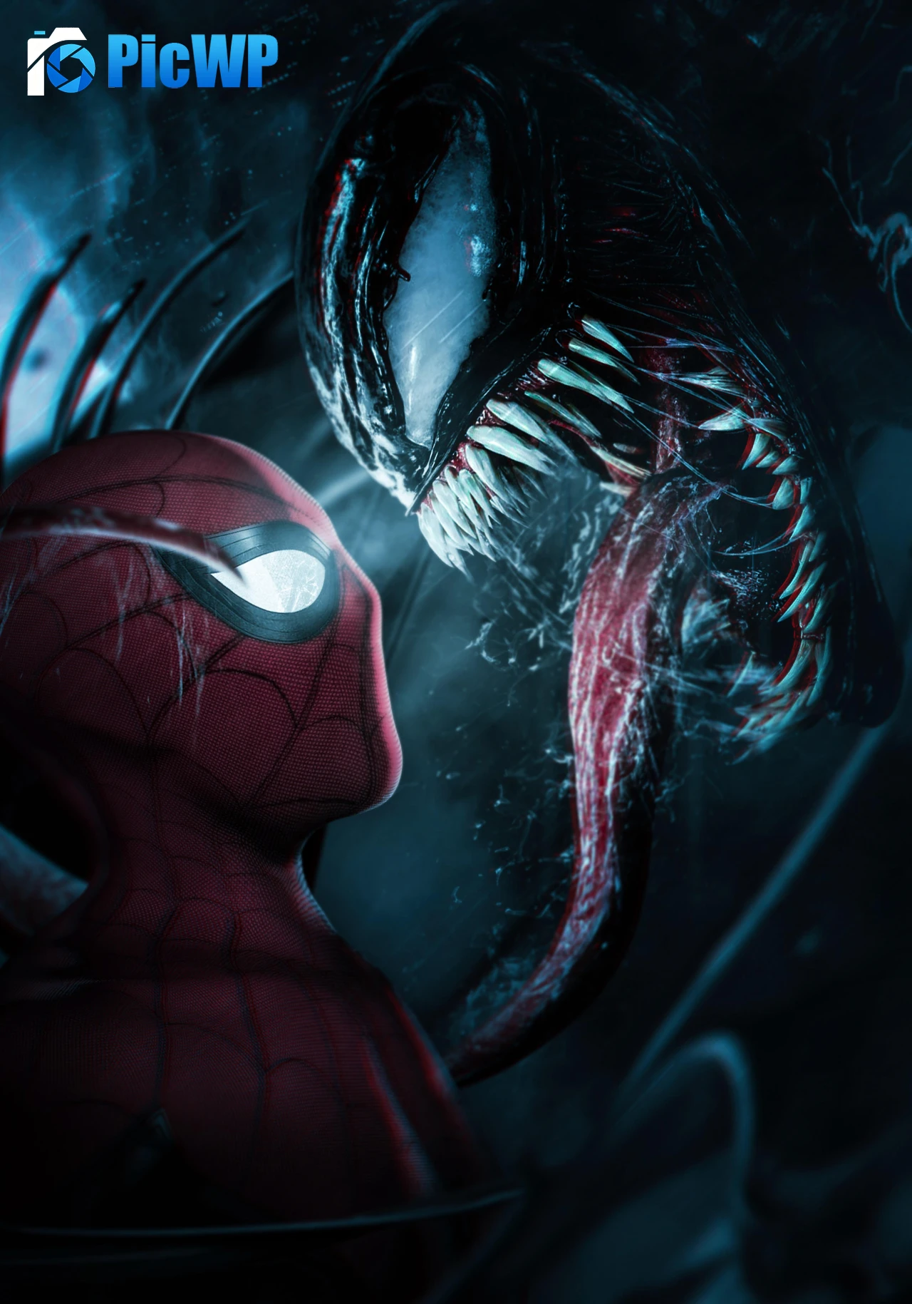 Spider-Man vs Venom iPhone 5K Mobile Wallpaper