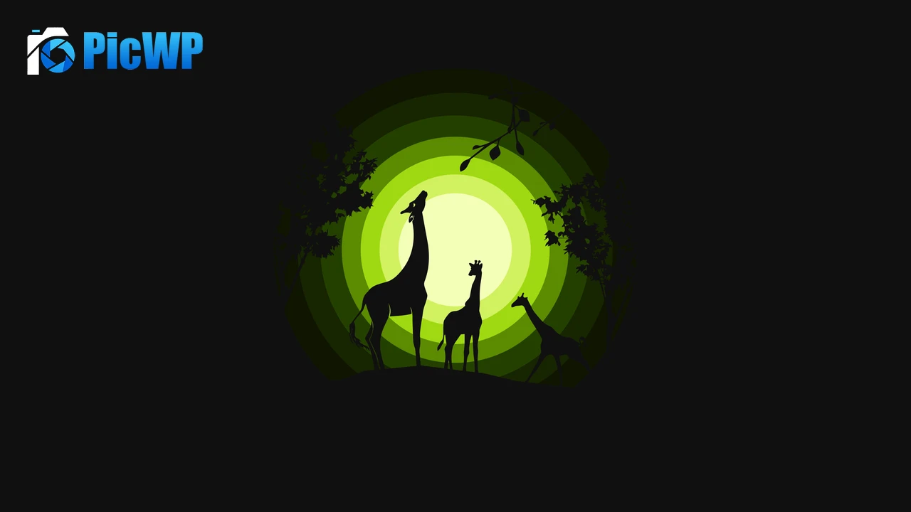 Giraffe Giraffe cubs 4K PC Wallpaper