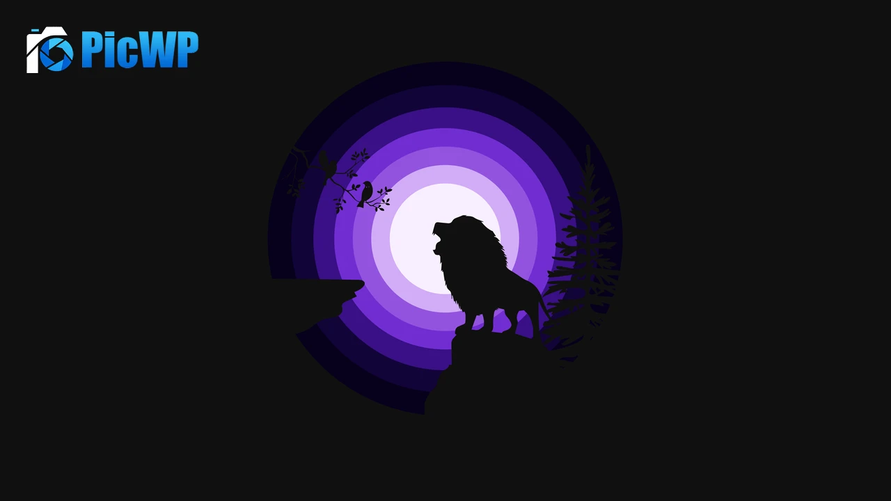 Lion Silhouette 4K PC Wallpaper
