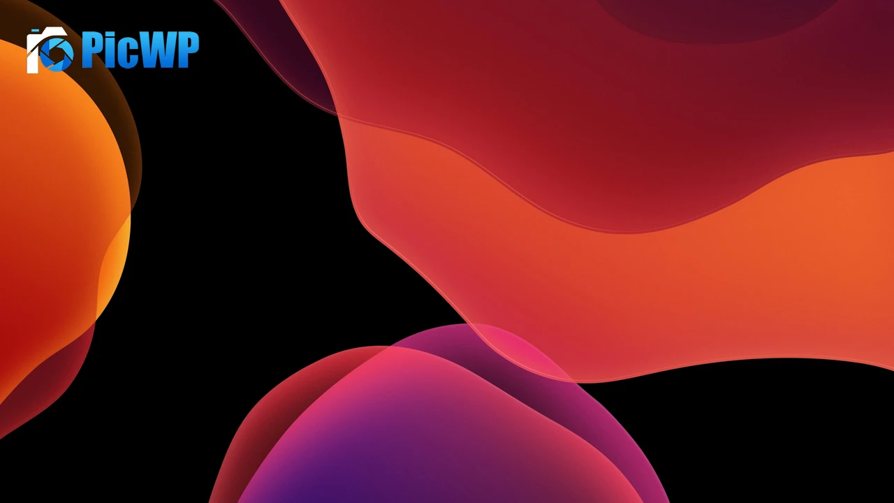 iOS 13 Black background 4K PC Wallpaper