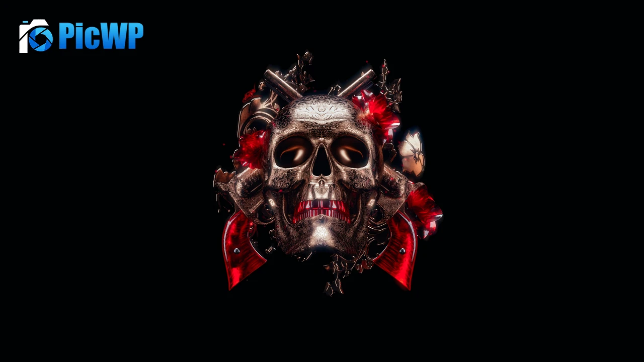 Skull 3D 4K PC Wallpaper