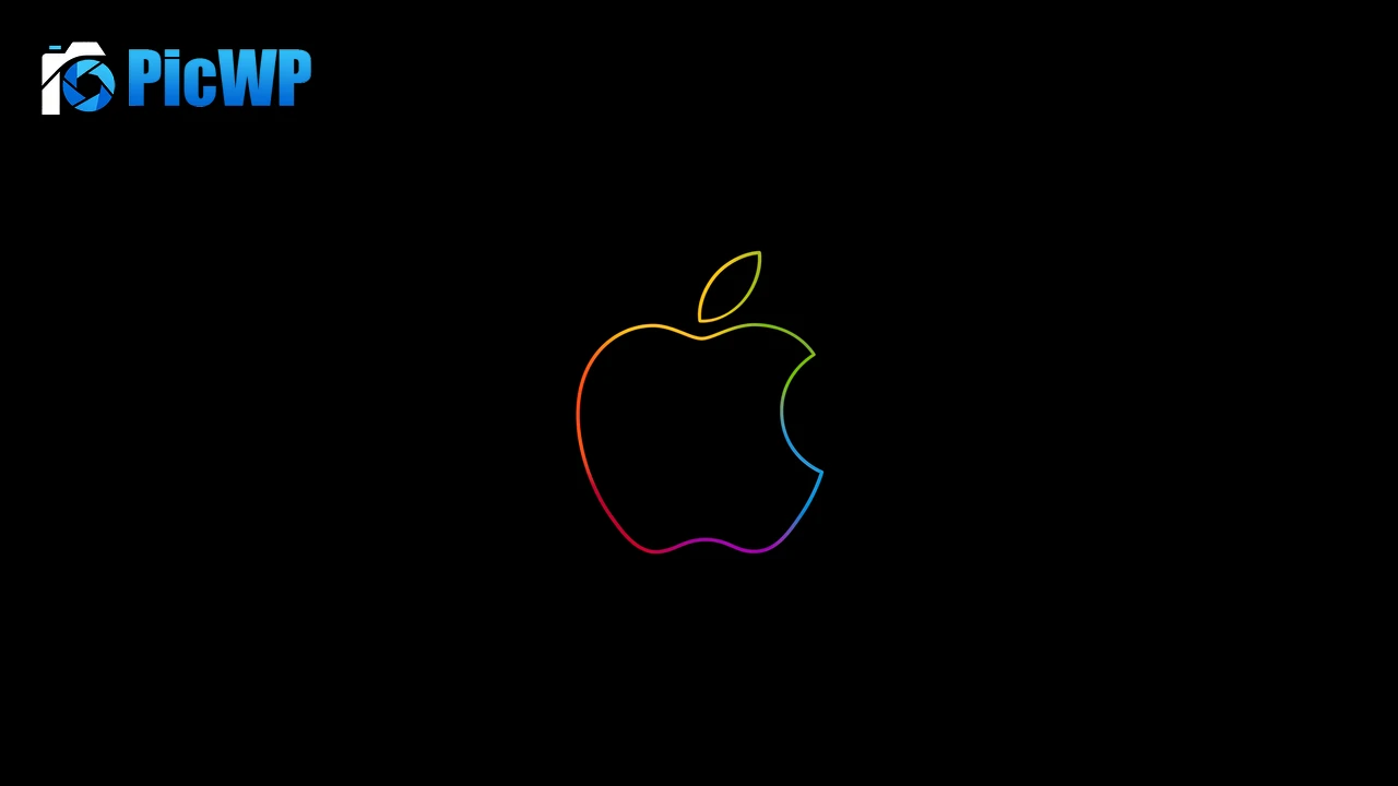 Apple logo Outline 4K PC Wallpaper
