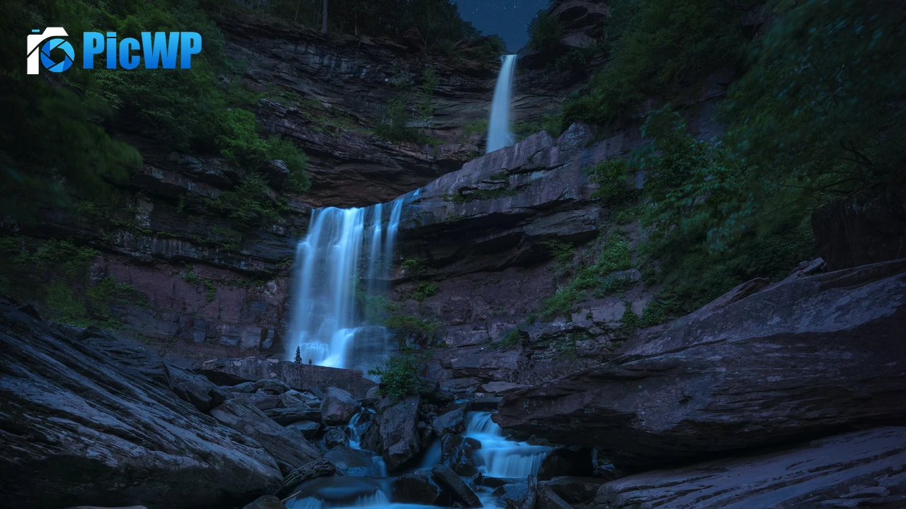 Kaaterskill Falls Waterfall 4K PC Wallpaper