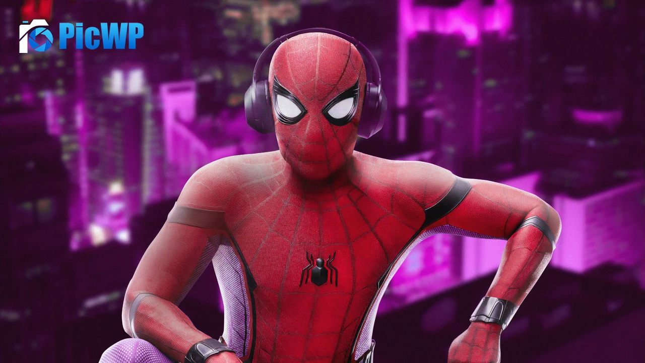 Spider-Man Listening music 4K PC Wallpaper