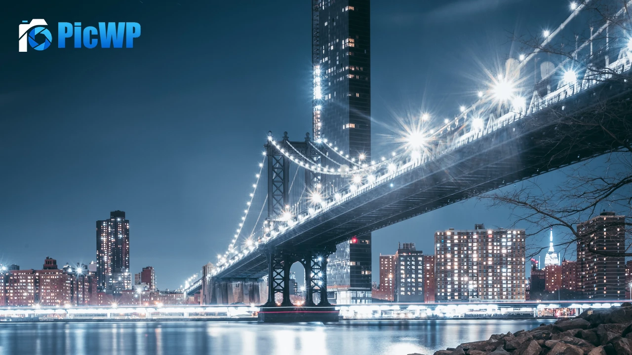 George Washington Bridge Night 4K PC Wallpaper