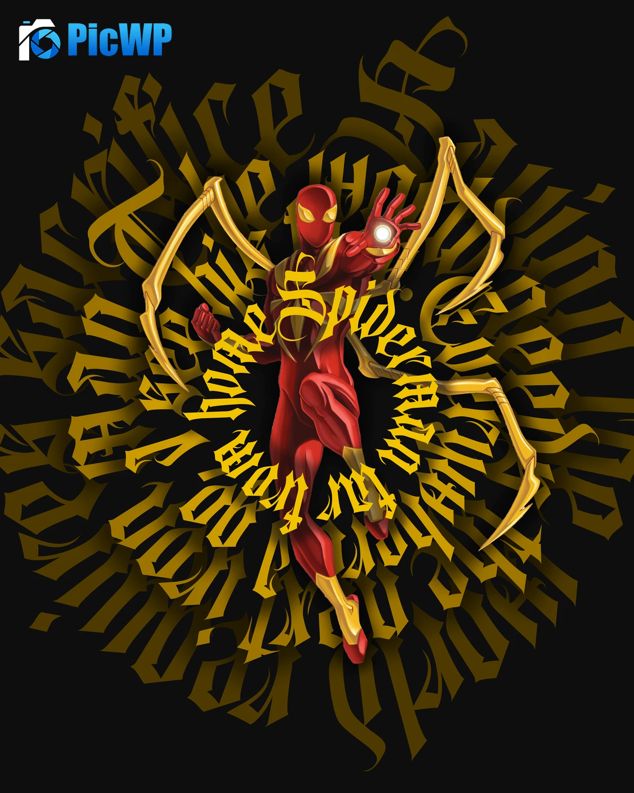 Iron Spider Spider-Man 5K Mobile Wallpaper
