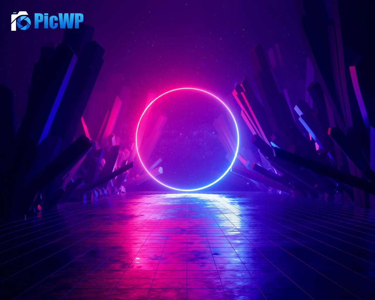 Neon light Ring 4K PC Wallpaper