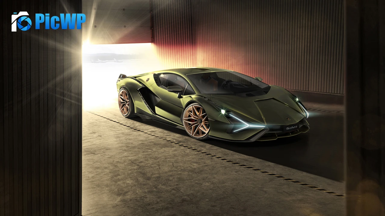 Lamborghini Sian Hybrid sports car 4K PC Wallpaper